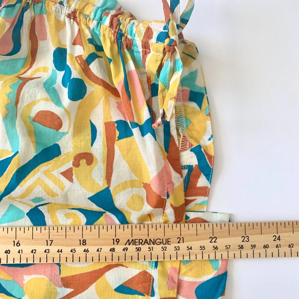 Anthropologie Danielle Kroll Brooklynite Blouse Oversized Sleeveless Cottagecore - Picture 8 of 11